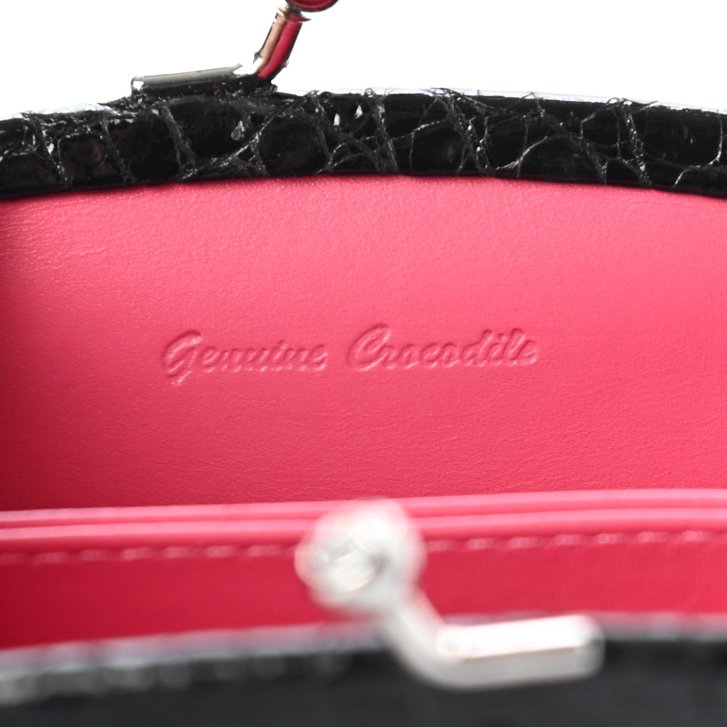 Judith Leiber Crocodile Clutch Black 6 of 7