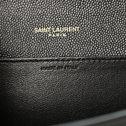 Saint Laurent Grain de Poudre Uptown Chain Wallet Black 8 of 11