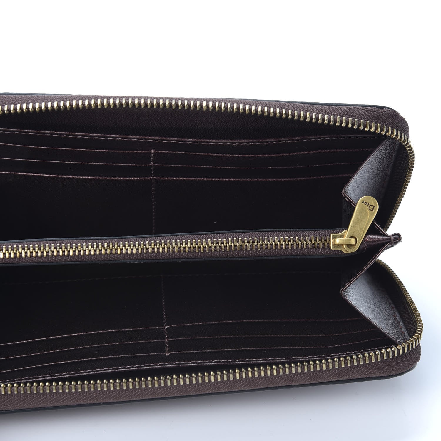 Christian Dior Metallic Calfskin J'adior Voyageur Wallet Noisette 4 of 9