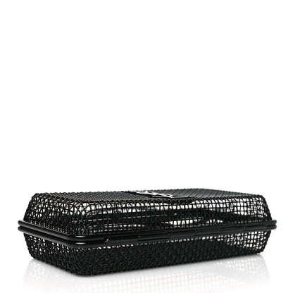 Saint Laurent Brass Lambskin Monogram Cassandre Cage Bag Black 4 of 10