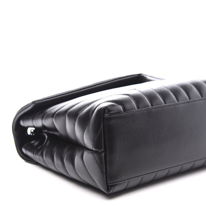 Saint Laurent Calfskin Y Quilted Monogram Medium Loulou Chain Satchel Black 8 of 11