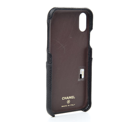 Chanel Caviar Quilted iPhone X Coco Tech Case Black 3 of 8