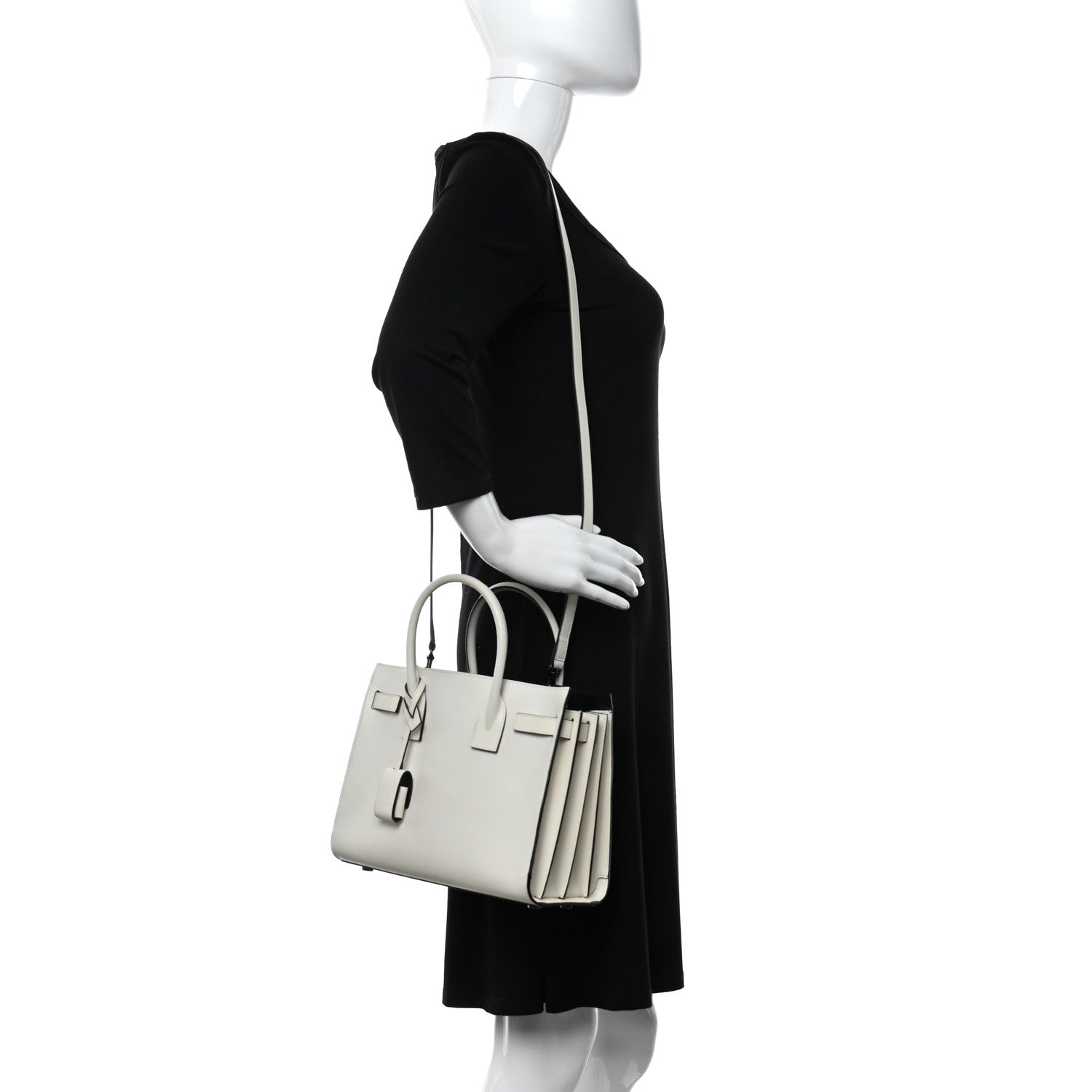Saint Laurent Calfskin Baby Sac De Jour White 2 of 15