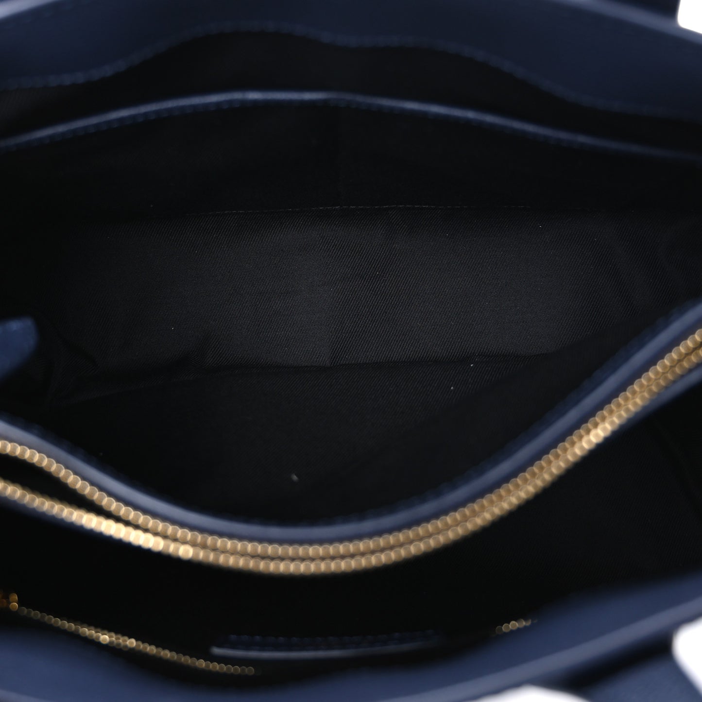 Derby Calfskin House Check Medium Banner Tote Ink Blue