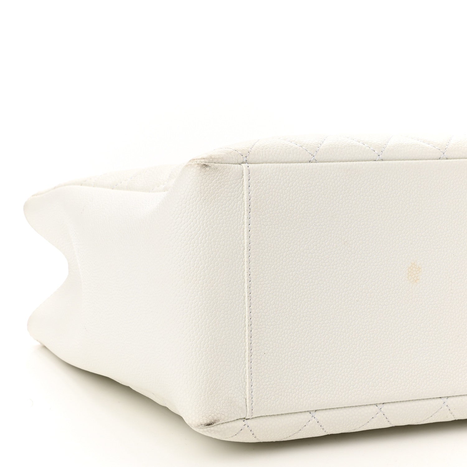 Chanel Caviar Quilted Grand Shopping Tote GST White 9 of 15