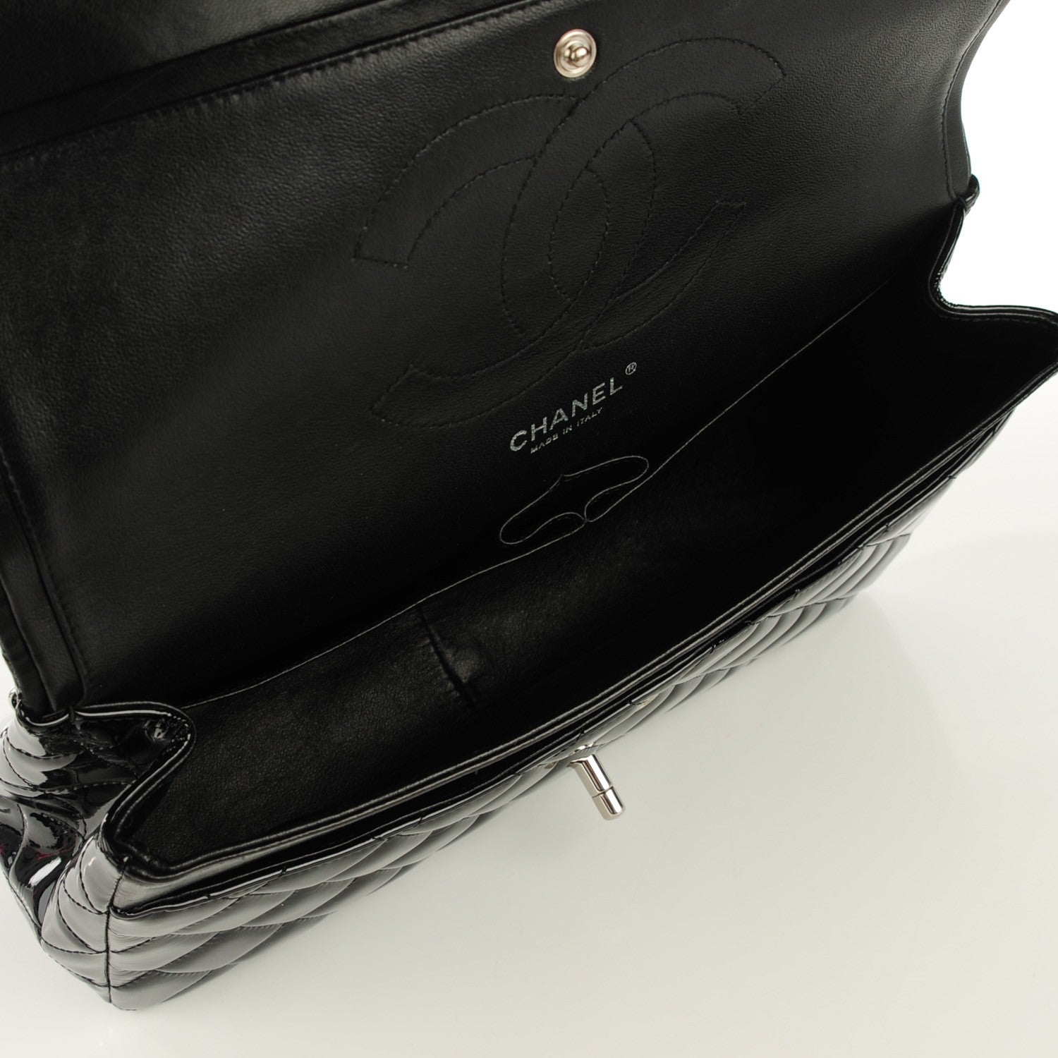 Chanel Patent Quilted Jumbo Double Flap Black 5 of 8