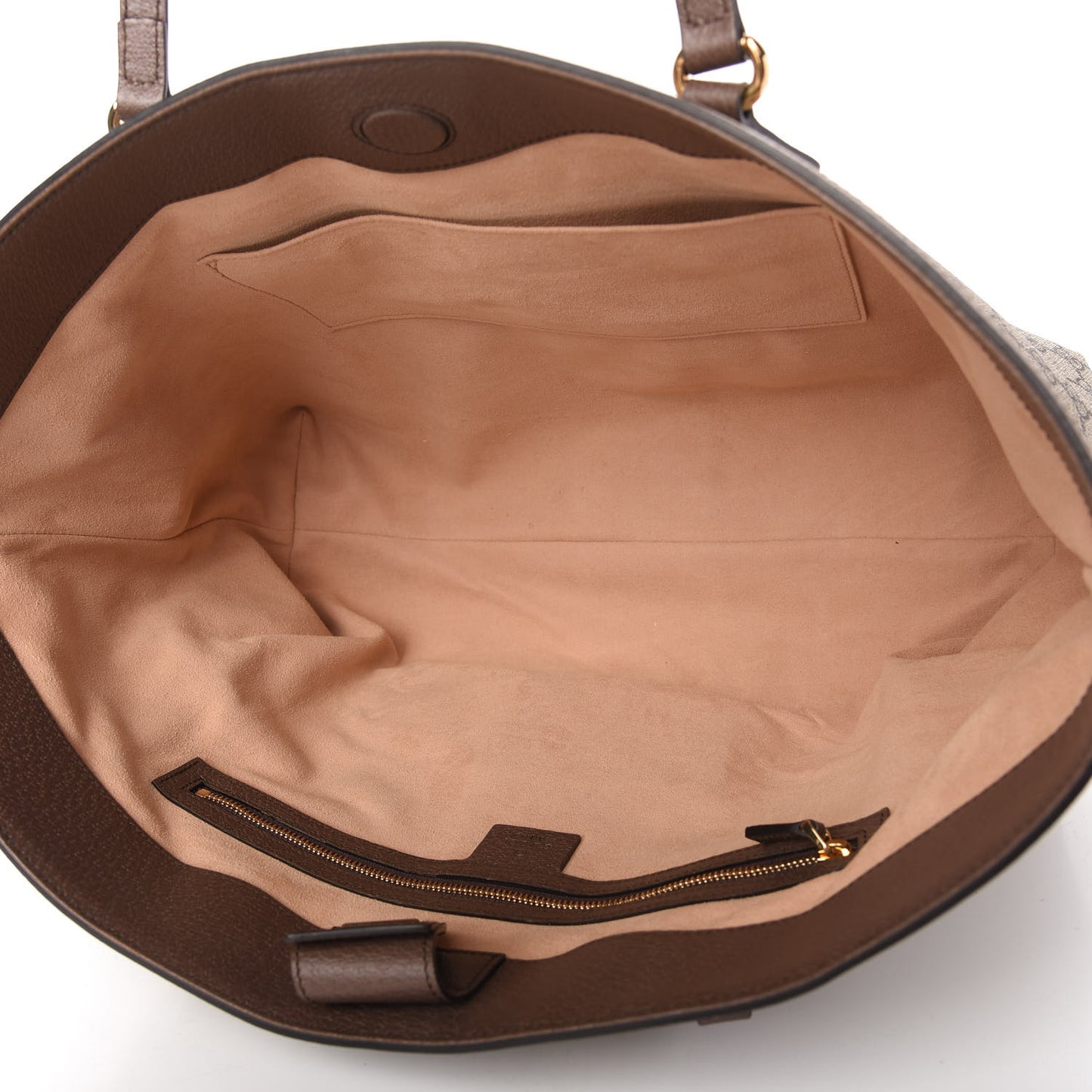 GG Supreme Monogram Medium Ophidia Shopping Tote Brown