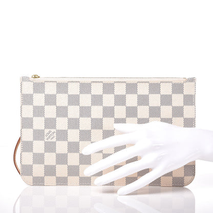 Louis Vuitton Damier Azur Neverfull MM GM Pochette 2 of 8