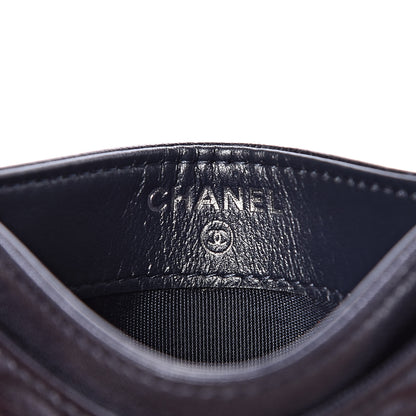 Chanel Goatskin Camellia Embossed Card Holder Dark Blue 6 of 9