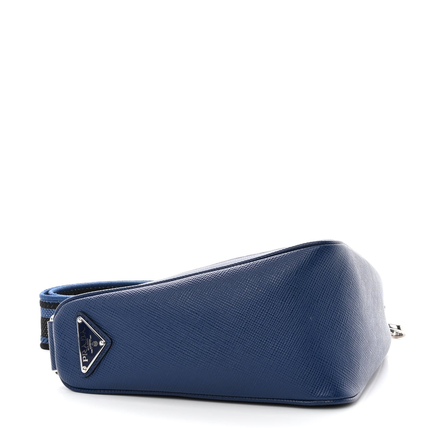 Prada Saffiano Triangle Shoulder Bag Bluette 4 of 9