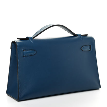 Hermes Swift Kelly Pochette Clutch Deep Bleu 3 of 7