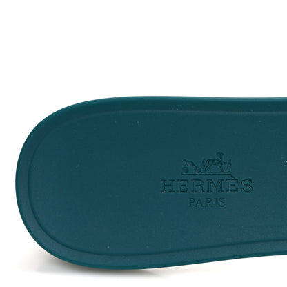 Hermes Rubber Chaine d'Ancre Rivage Sandals 38 Vert d'Ete 9 of 9