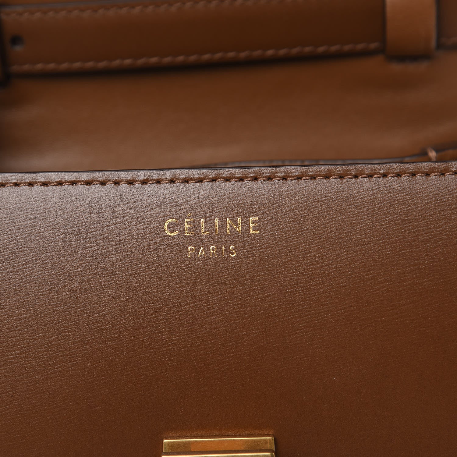 Celine Box Calfskin Small Classic Box Flap Bag Camel 6 of 10
