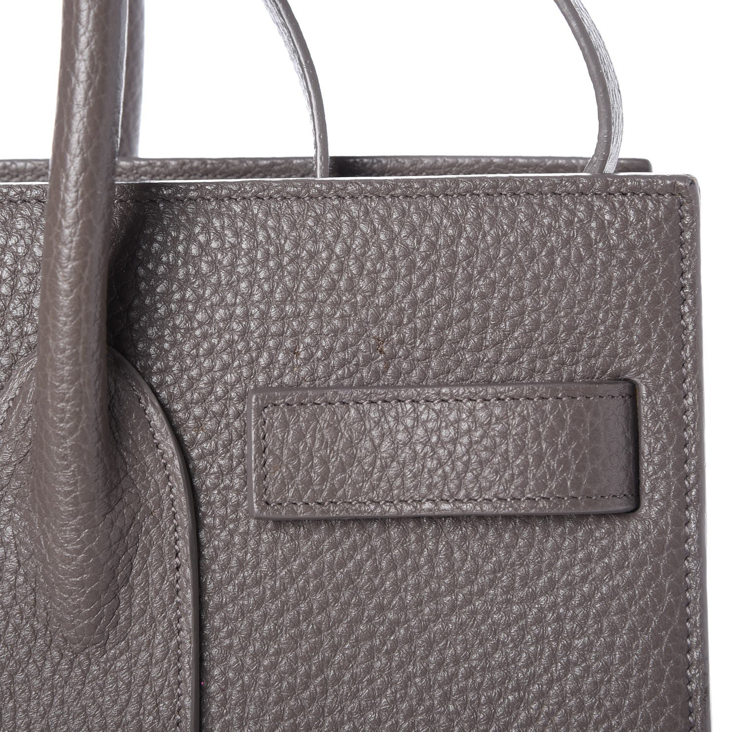 Saint Laurent Grained Calfskin Small Sac De Jour Fog 9 of 14