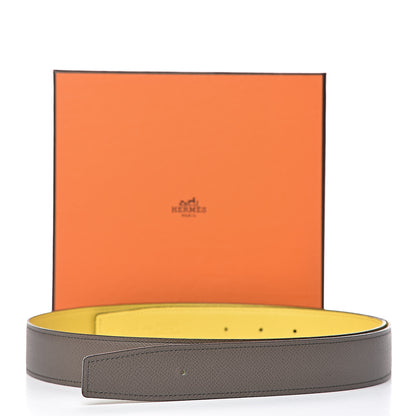 Hermes Epsom 32mm Belt Strap 105 Jaune D'Naples Etain 6 of 6