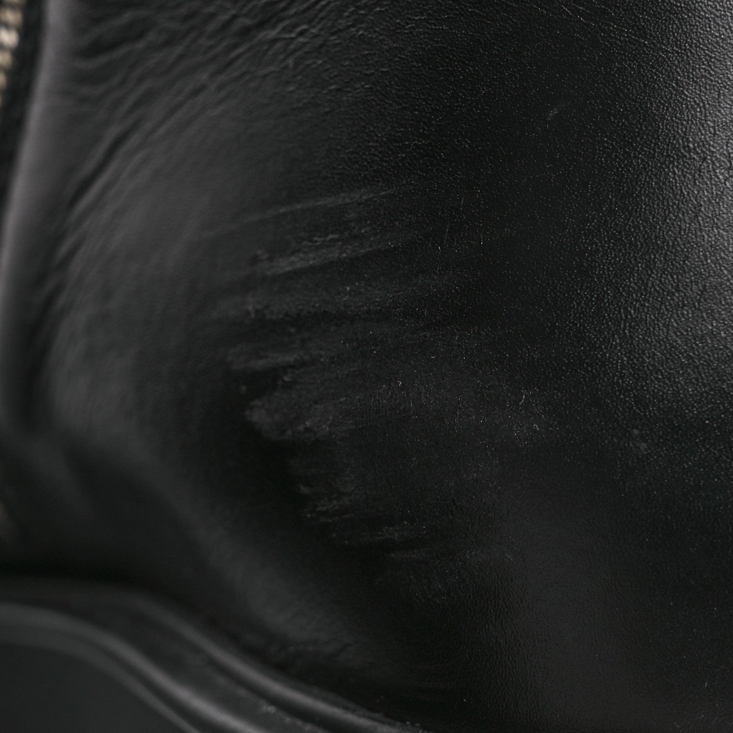 Prada Vitello Lux Nylon Metal Triangle Logo Monolith Pouch Pocket 55mm Tall Combat Boots 38.5 Black 11 of 12