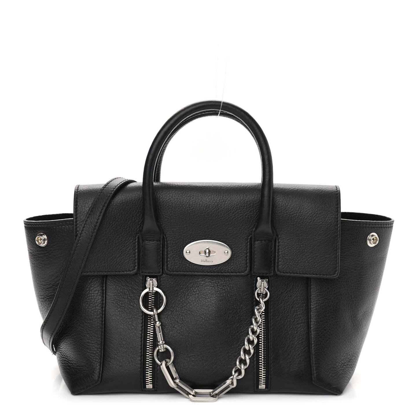 Calfskin Zip Chain Bayswater Black