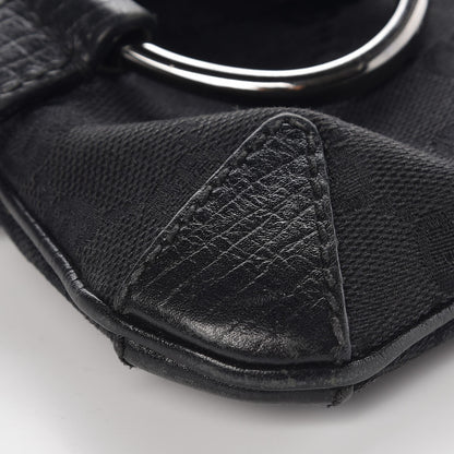 Gucci Monogram Horsebit Chain Clutch Black 10 of 13