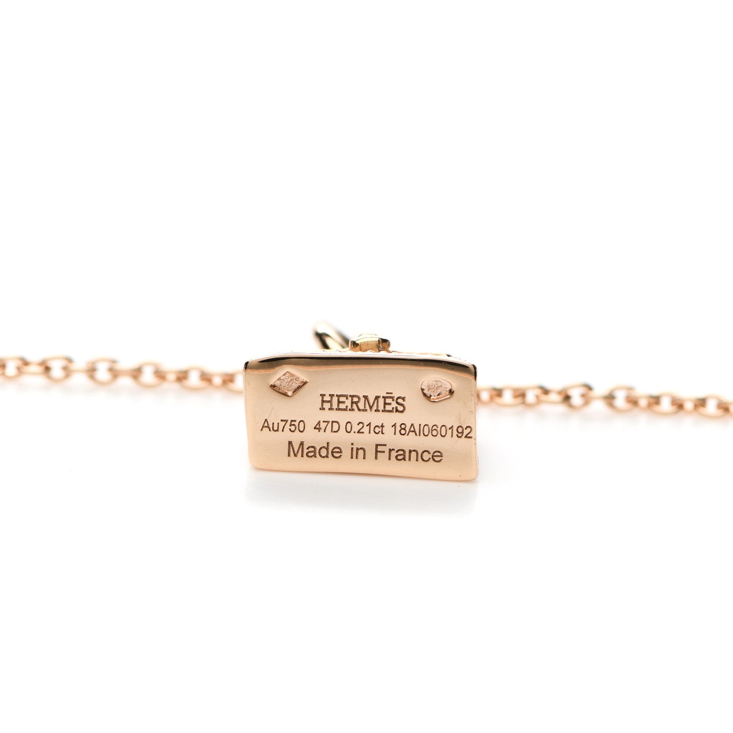 18K Rose Gold Diamond Kelly Amulette Pendant Necklace
