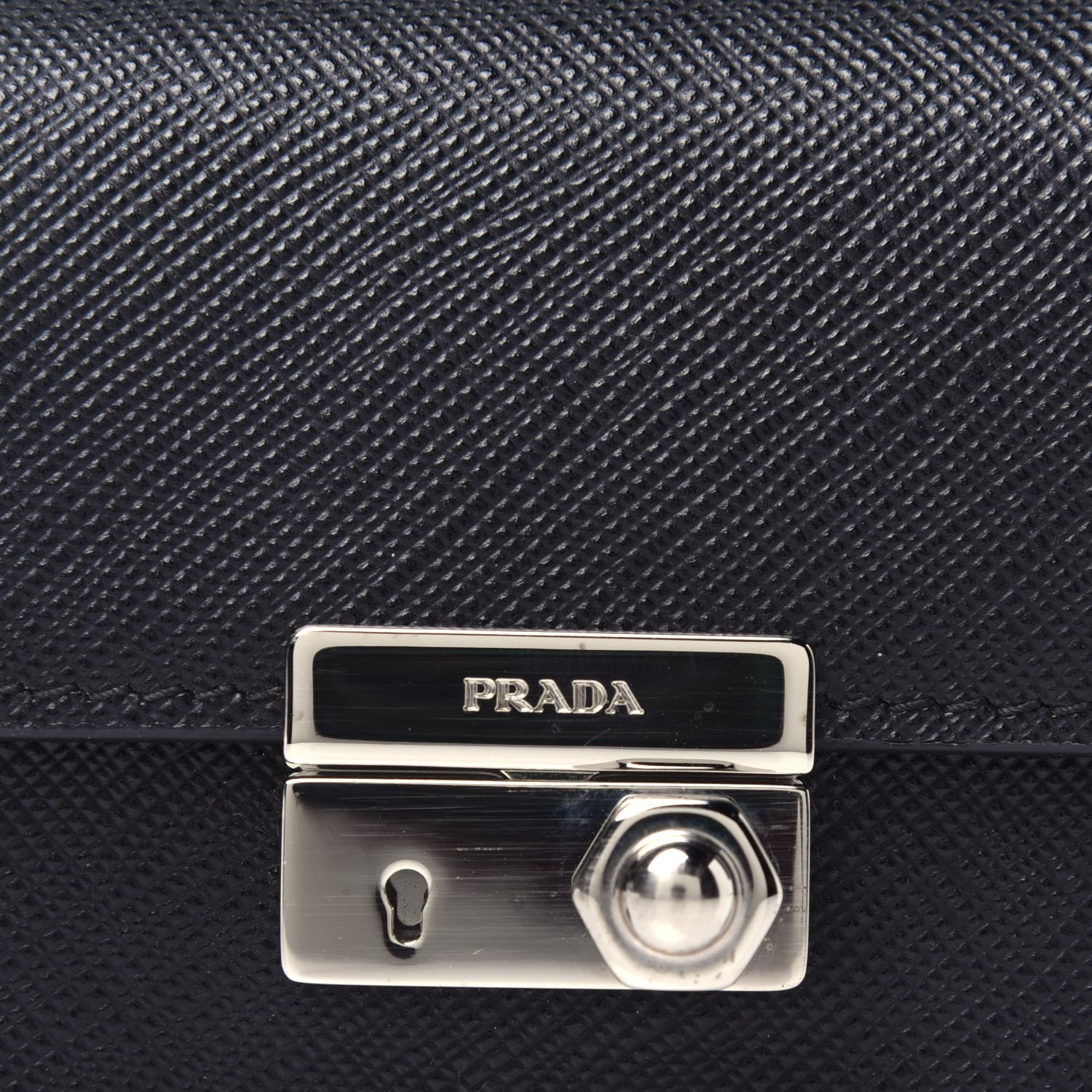 Prada Saffiano Lux Sound Crossbody Bag Black 10 of 10