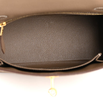 Hermes Togo Kelly Retourne 25 Etoupe 5 of 11