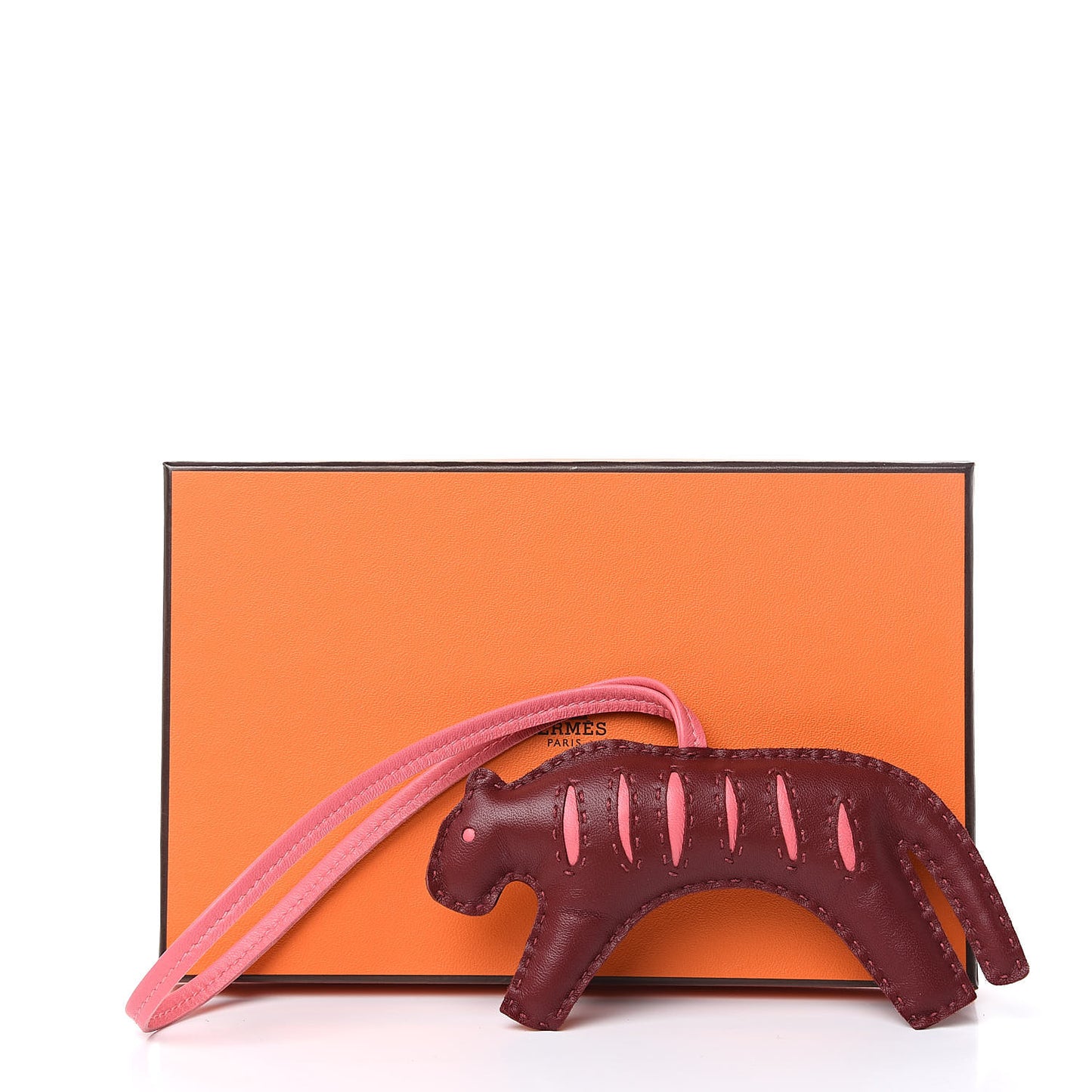 Milo Lambskin Rooroo Bag Charm Rouge H Rose Azalee