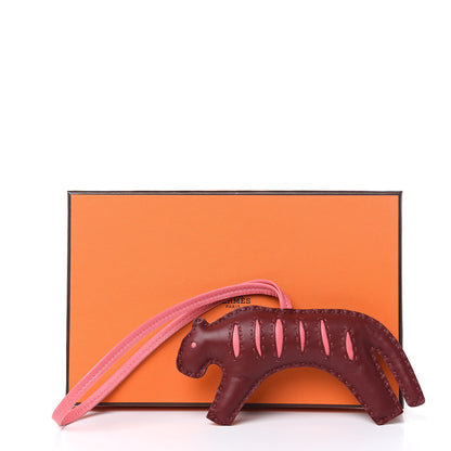 Hermes Milo Lambskin Rooroo Bag Charm Rouge H Rose Azalee 4 of 4