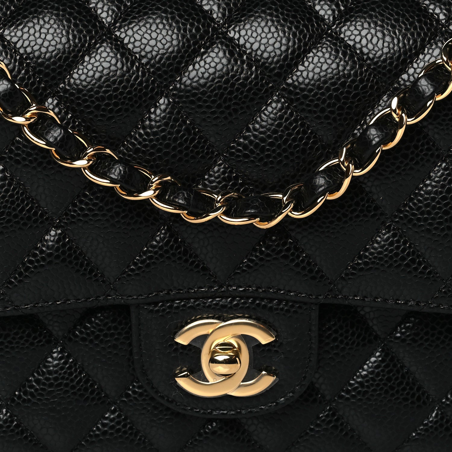 Chanel Caviar Quilted Medium Double Flap Black 8 of 11