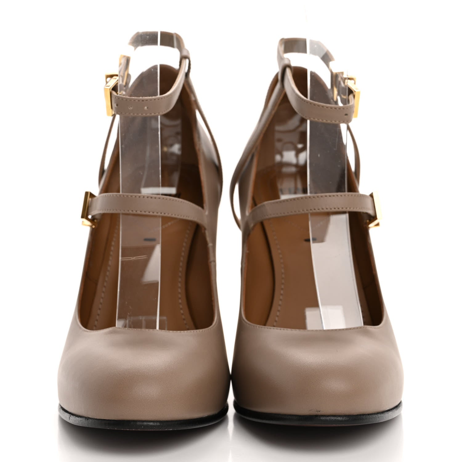 Fendi Vitello Delfina High Heel Pumps 37 Tortora 3 of 10