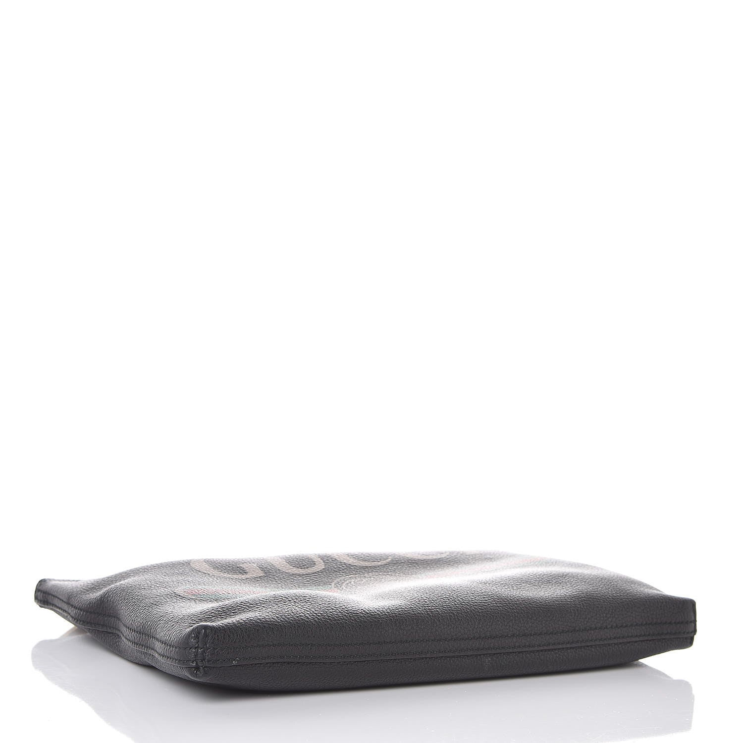 Gucci Pebbled Calfskin Medium Logo Portfolio Clutch Black 4 of 8