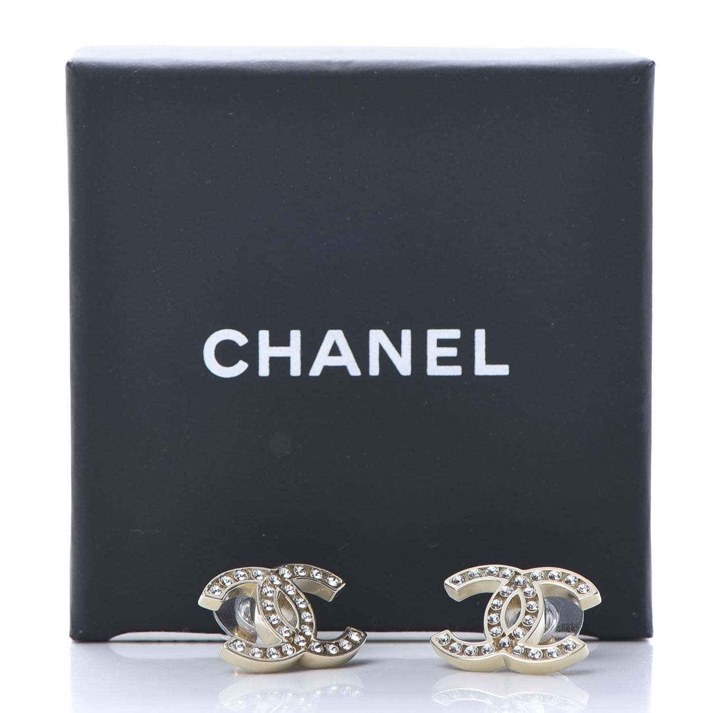 Crystal CC Earrings Gold