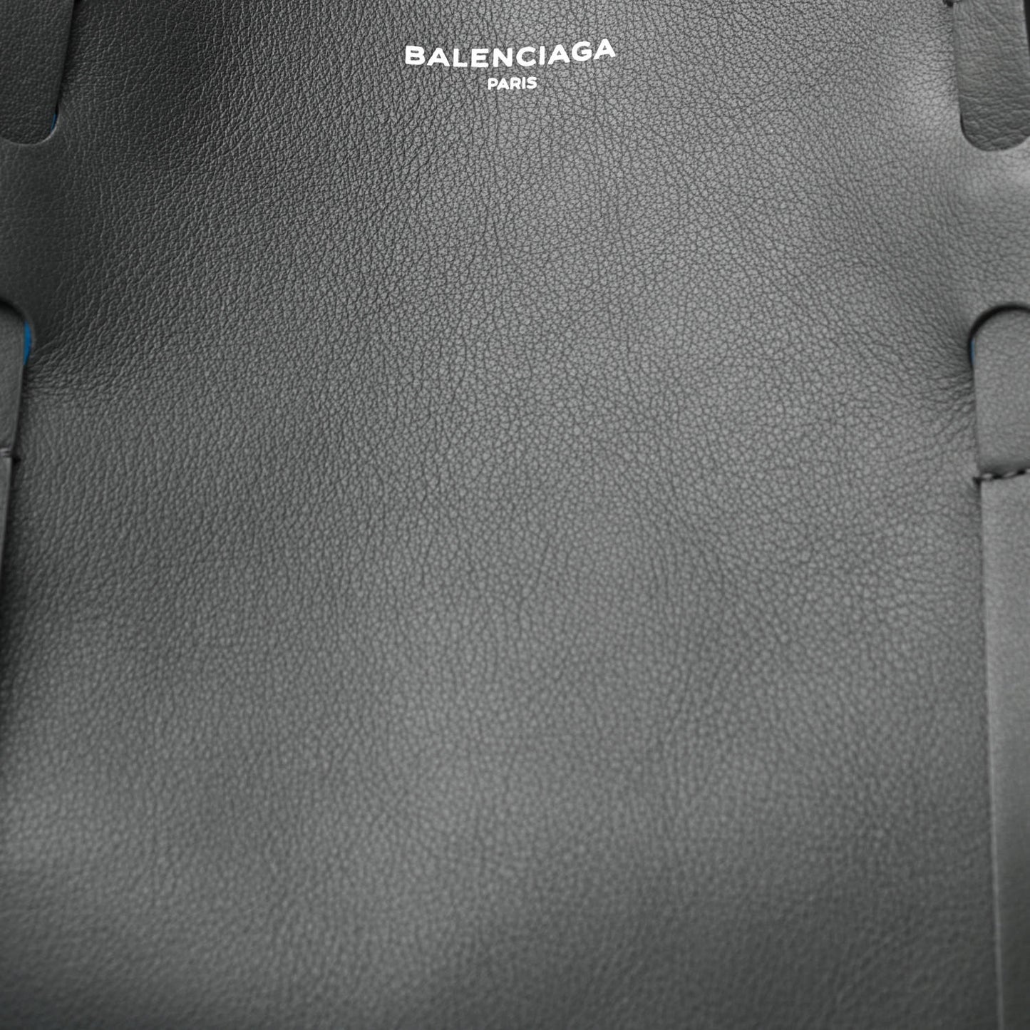 Veau Baltimore Double Sided Medium Everyday Tote Gris Fossile Bleu Turquoise