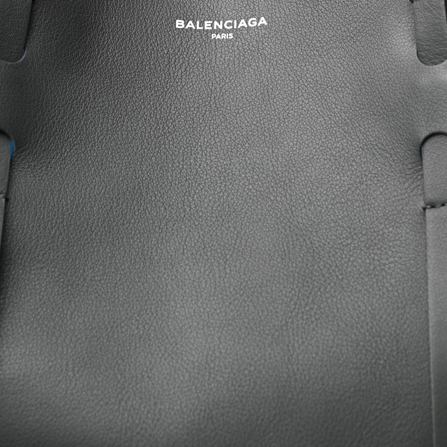 Balenciaga Veau Baltimore Double Sided Medium Everyday Tote Gris Fossile Bleu Turquoise 9 of 12