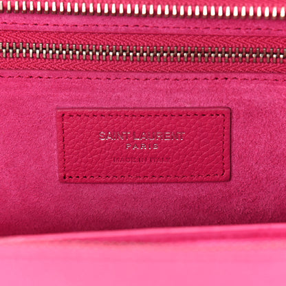 Saint Laurent Grained Calfskin Small Cabas Rive Gauche Bubblegum 6 of 11