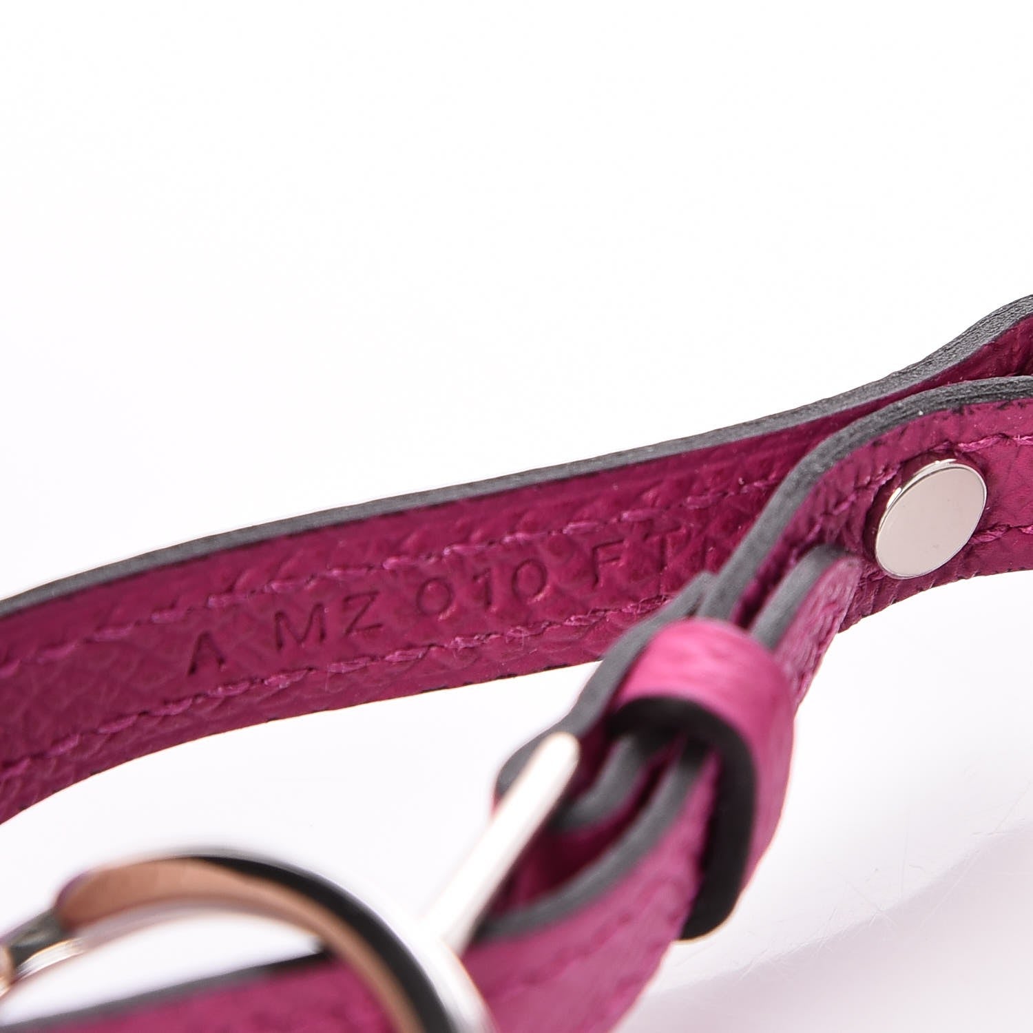 Hermes Epsom Collier de Chien Anneau Key Holder Rose Pourpre 4 of 5