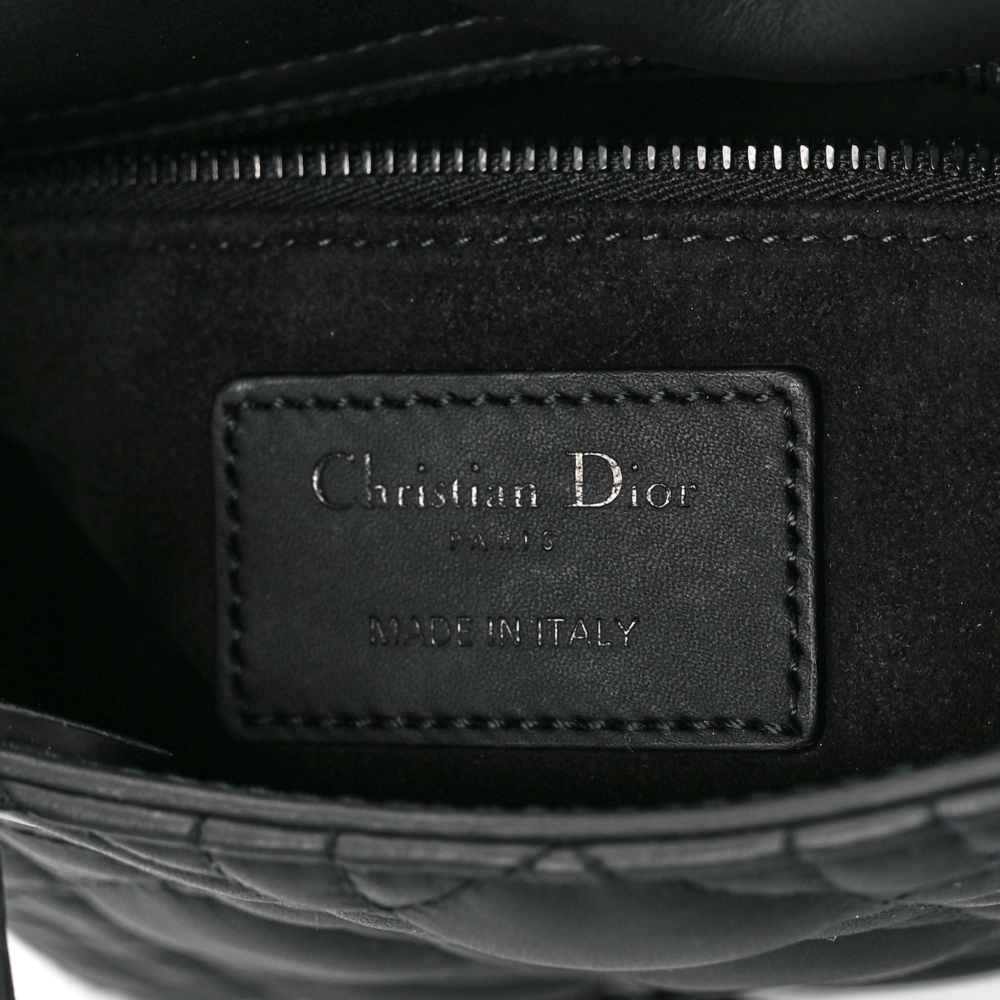 Ultra Matte Calfskin Cannage Mini Lady Dior Black