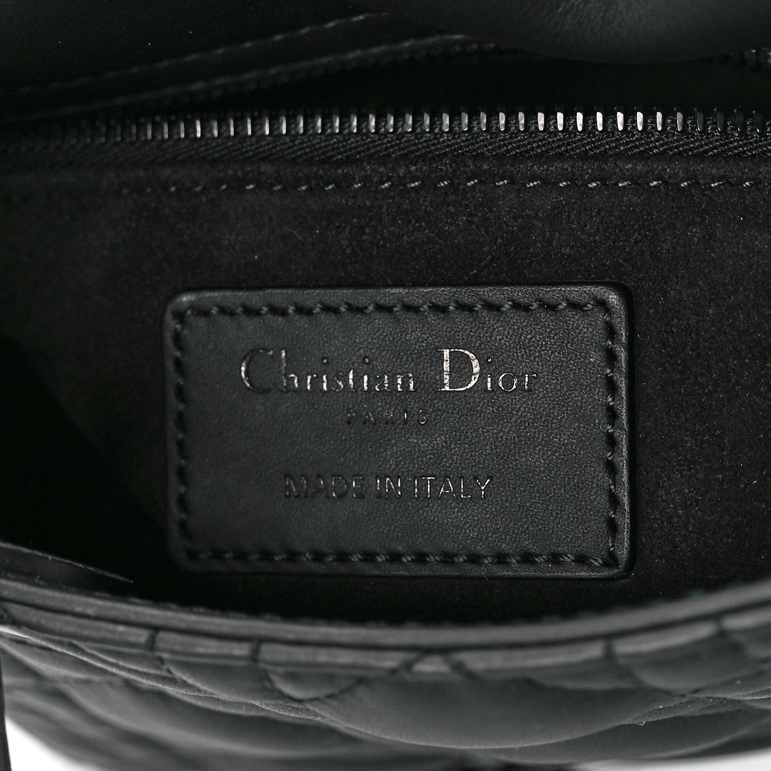 Christian Dior Ultra Matte Calfskin Cannage Mini Lady Dior Black 6 of 11