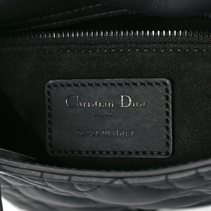 Christian Dior Ultra Matte Calfskin Cannage Mini Lady Dior Black 6 of 11
