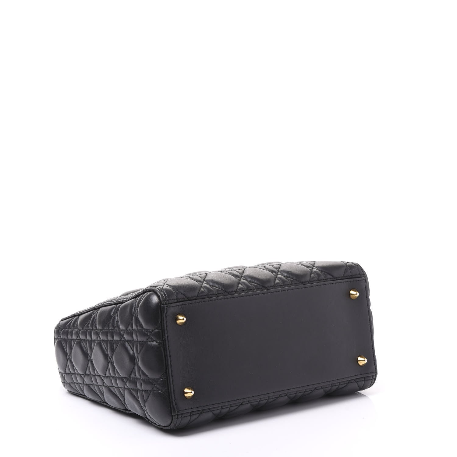 Christian Dior Lambskin Cannage Medium Lady Dior Black 3 of 9