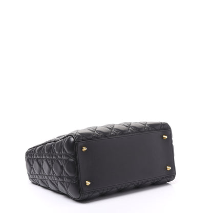 Christian Dior Lambskin Cannage Medium Lady Dior Black 3 of 9