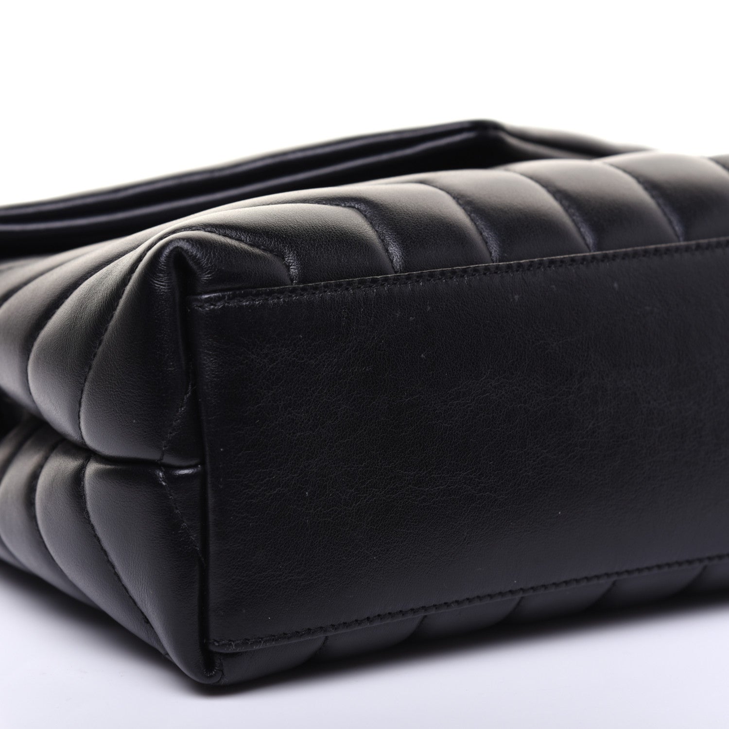 Saint Laurent Calfskin Y Quilted Monogram Small Loulou Chain Satchel Black 6 of 19