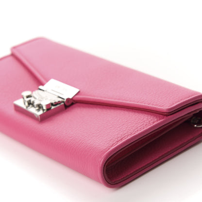 MCM Calfskin Large Patricia Wallet On Chain Pink 7 of 10