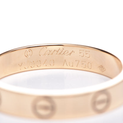 Cartier 18K Yellow Gold 3.5mm LOVE Wedding Band Ring 55 7.25 4 of 5