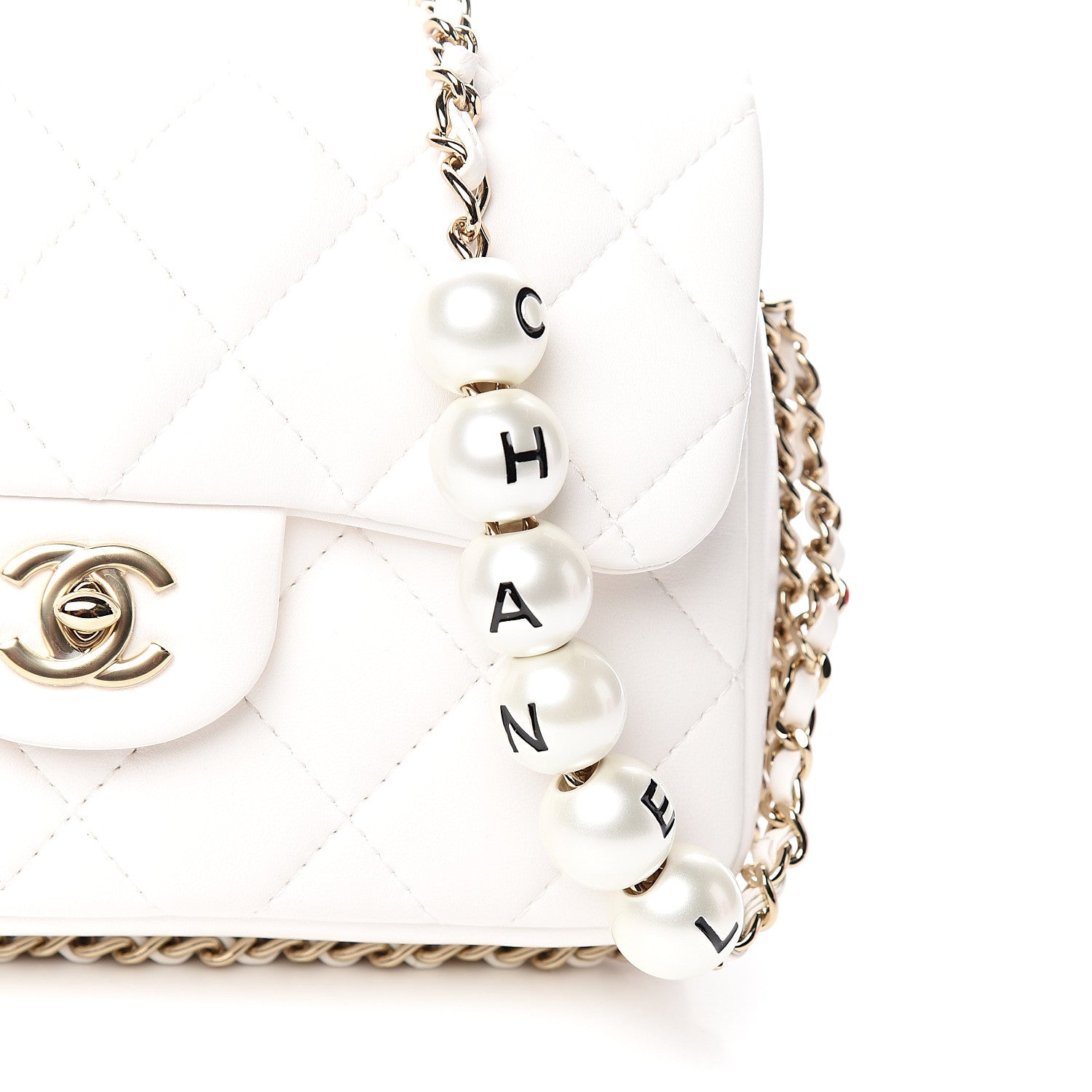 Chanel Lambskin Quilted Small My Precious Flap White 9 of 10