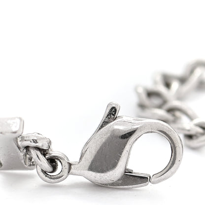 Christian Dior Calfskin Bow CD Logo Bracelet Silver 4 of 5