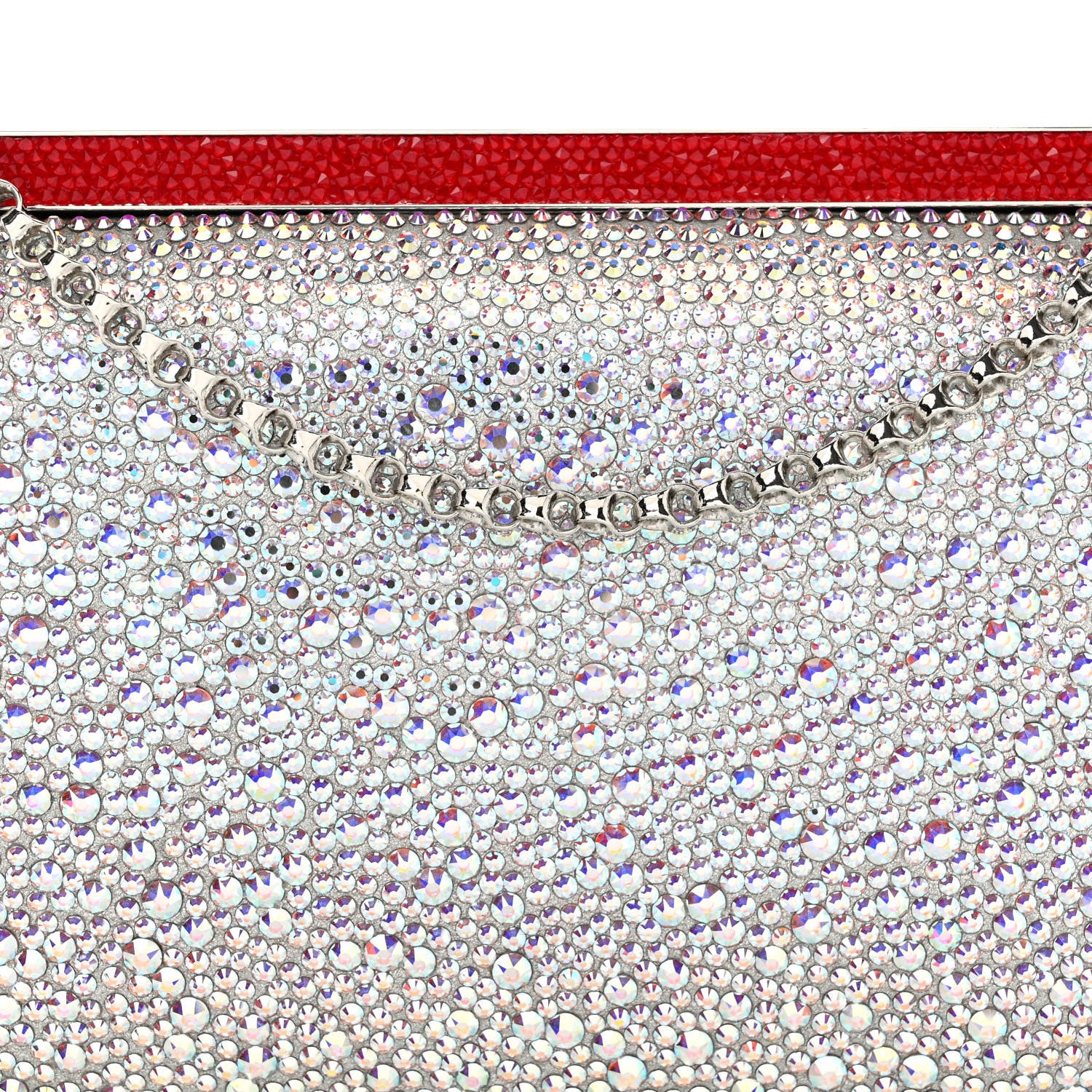 Christian Louboutin Crystal Small Vanite Clutch Silver 7 of 9