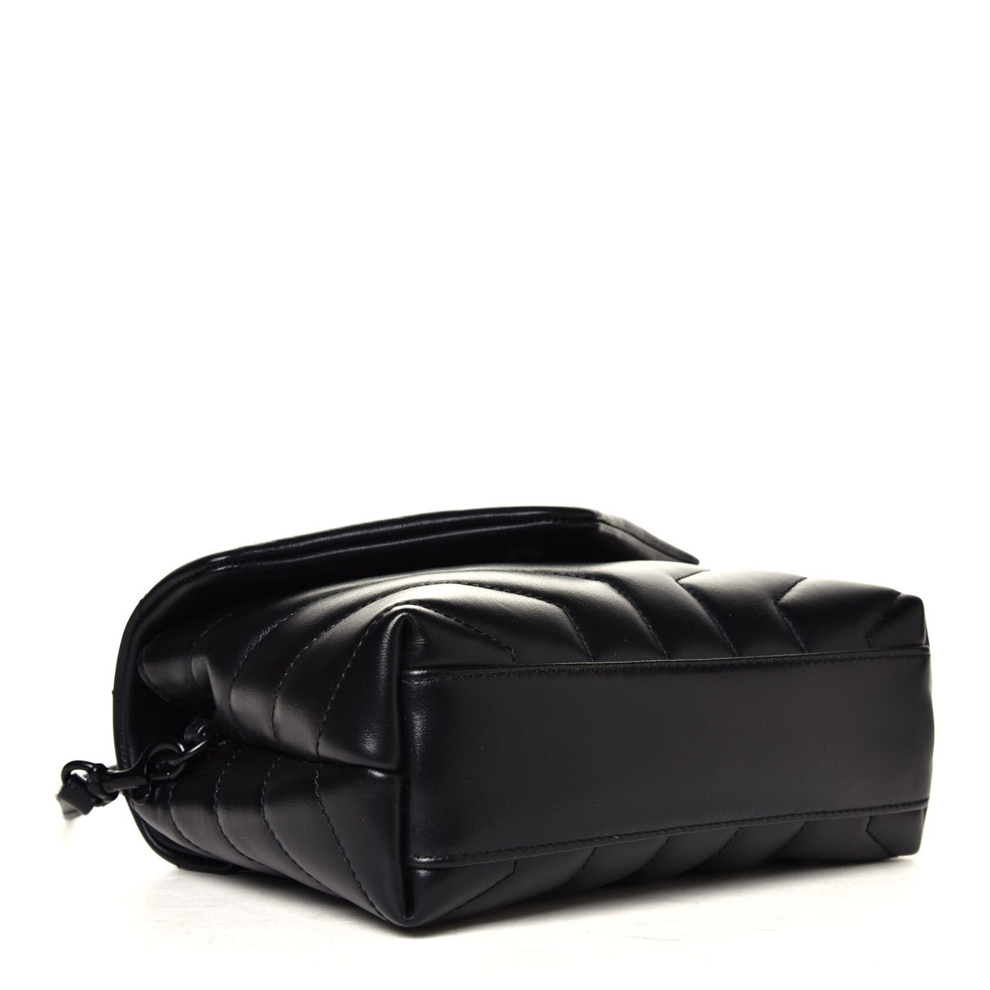 Calfskin Y Quilted Monogram Toy Loulou Crossbody Bag Black