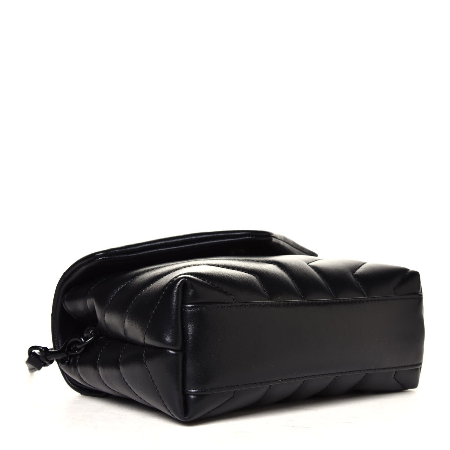 Saint Laurent Calfskin Y Quilted Monogram Toy Loulou Crossbody Bag Black 3 of 8