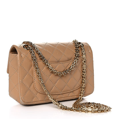 Chanel Aged Calfskin Quilted 2.55 Reissue Mini Flap Beige 3 of 13