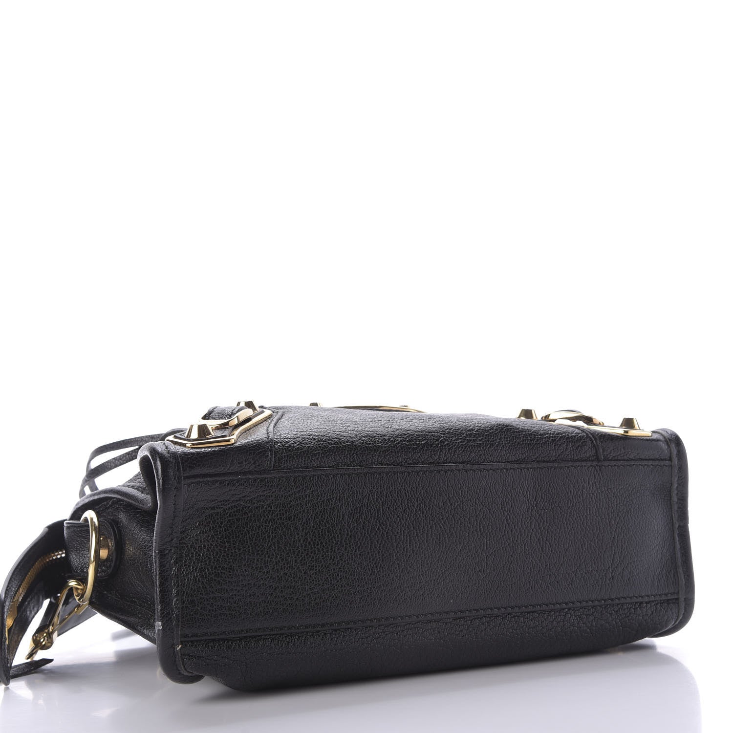 Balenciaga Chevre Gold Metallic Edge Hardware Mini City Black 4 of 9